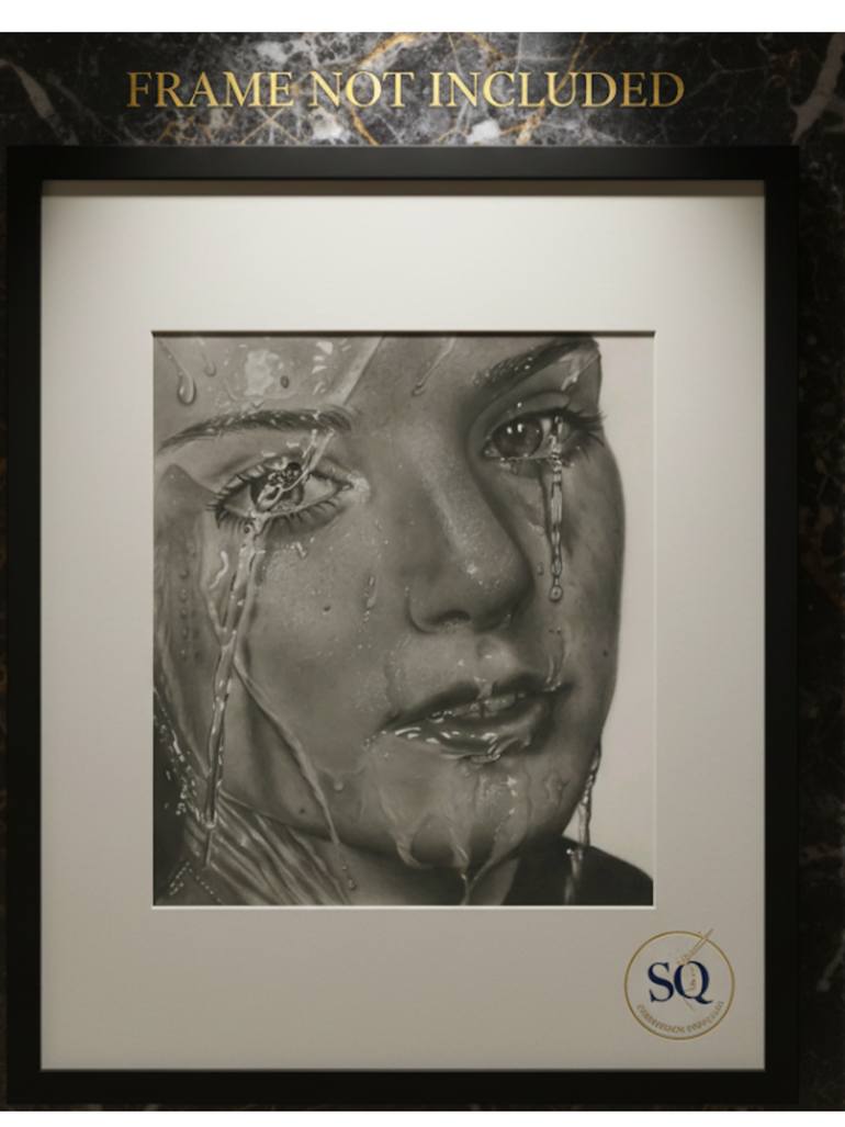 Original Black & White People Drawing by Sue Q Portraits