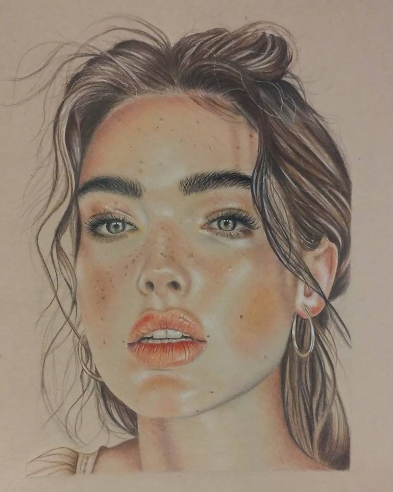 Original Black & White People Drawing by Sue Q Portraits