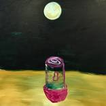 Potted Tree Stump in the Desert at Night by Carlisle Bell