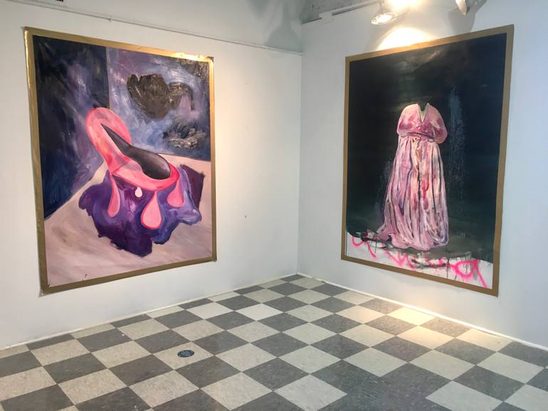 Original Abstract Fashion Painting by Carlisle Bell