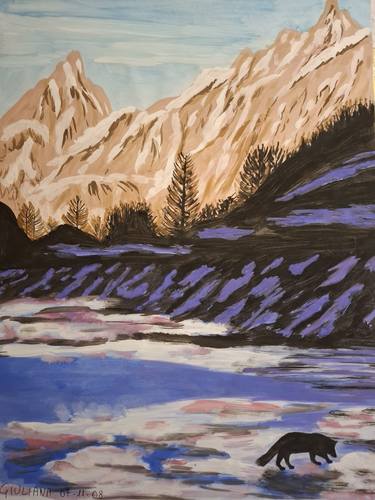 Original Figurative Mountain Paintings by Lisa Freguglia