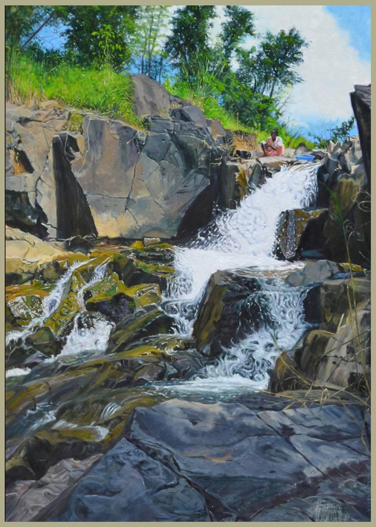 Print of Realism Water Paintings by Vivek Vadkar