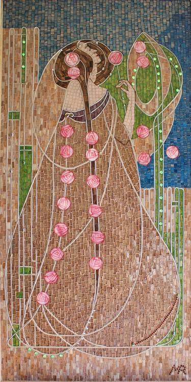 Original Art Nouveau Women Mixed Media by Mark Roberts