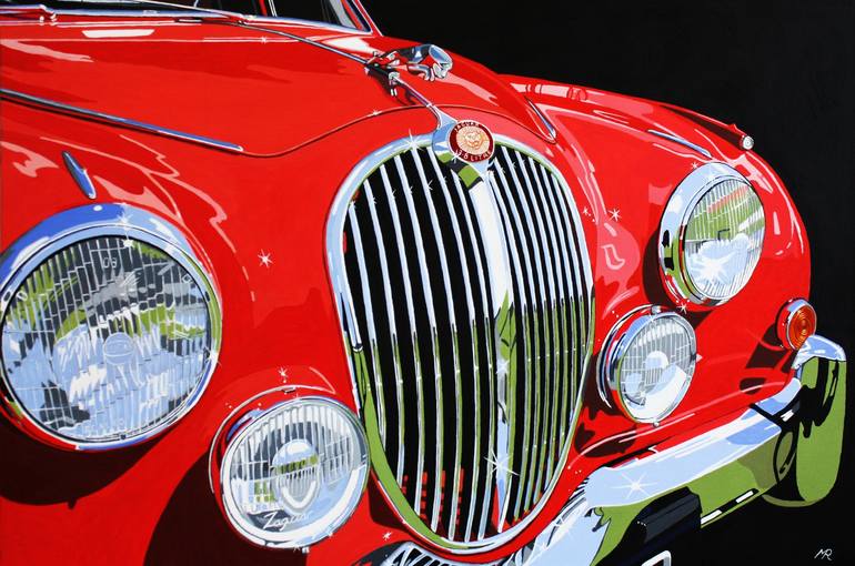 Jaguar Mk II Painting by Mark Roberts | Saatchi Art