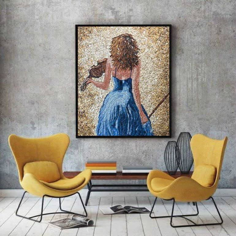 Original Contemporary Music Mixed Media by Elena Tsenkova
