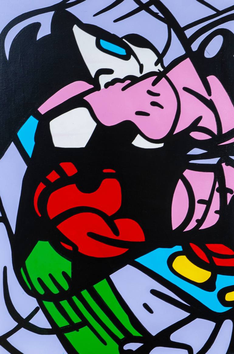 Original Pop CultureCelebrity Painting by Mihai Marza  Pop Art Art on Canvas  BOO