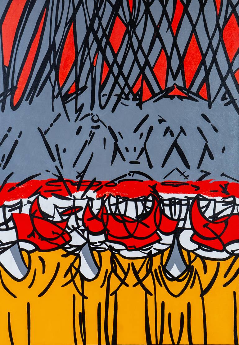 Original Pop CultureCelebrity Painting by Mihai Marza  Pop Art Art on Canvas  Dissaproval