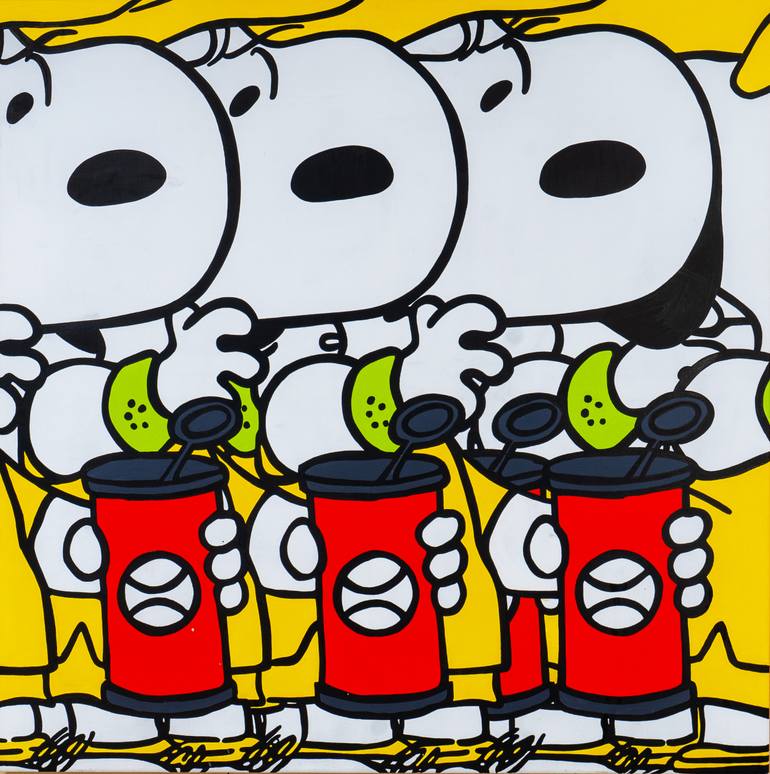 Original Pop CultureCelebrity Painting by Mihai Marza  Pop Art Art on Canvas  Court