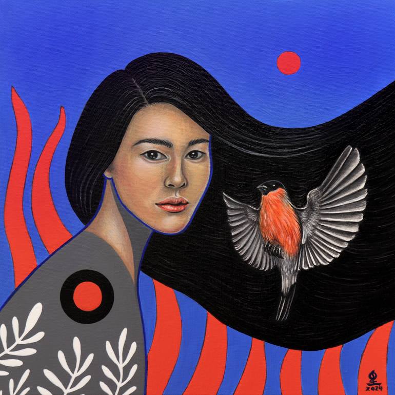 Original Women Painting by Wheeshan Ong | Contemporary Art on Canvas | Love Will Find the Way