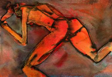 Print of Abstract Expressionism Body Mixed Media by Temo Kvirkvelia