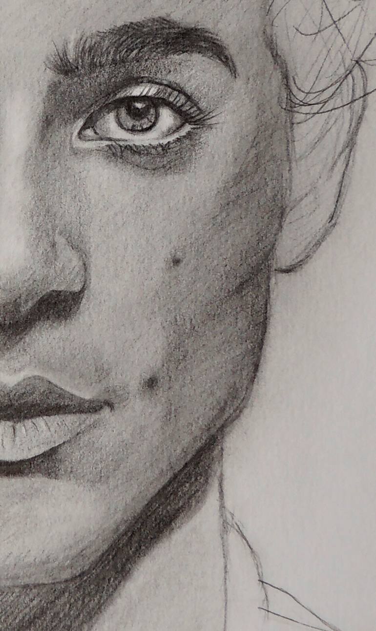 Original Realism People Drawing by Barbara Regina