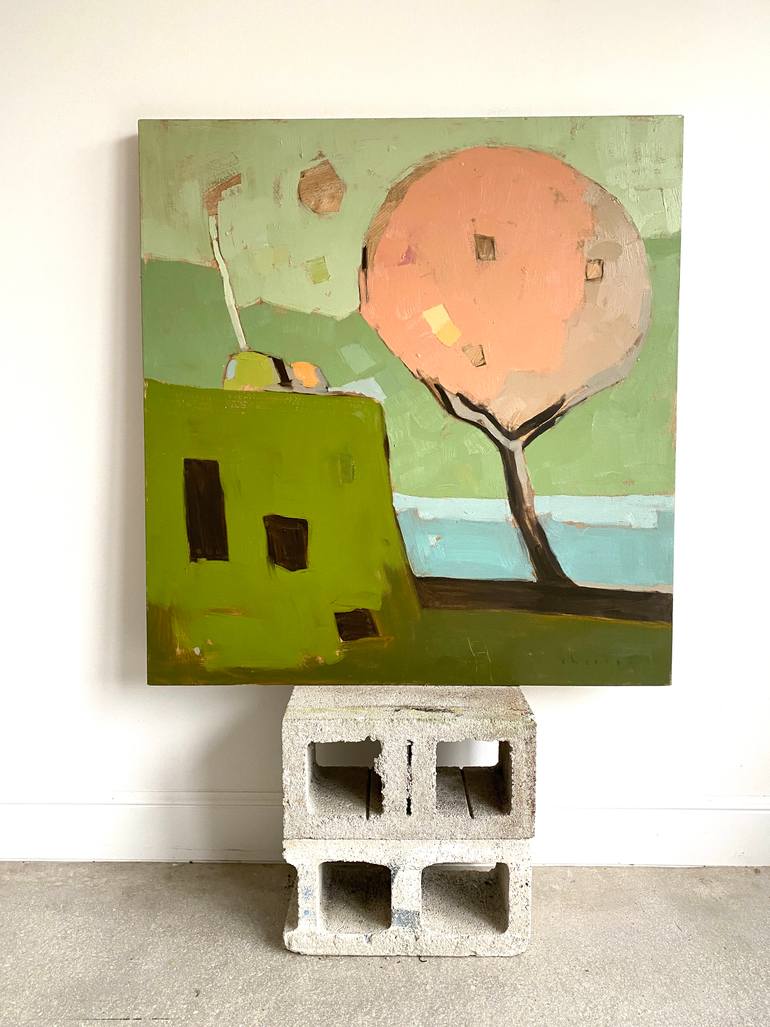 Original Abstract Landscape Painting by Aldo Cherres
