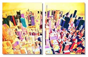 Original Cities Painting by Oliver KORNBLUM