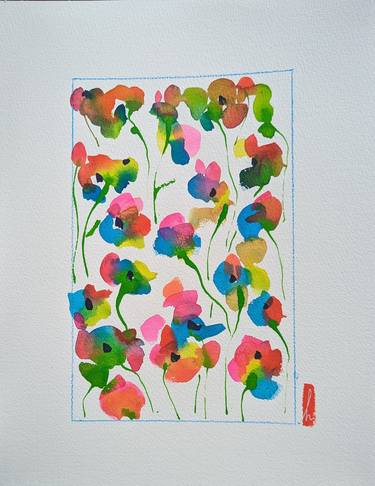 Original Expressionism Floral Paintings by Honoria Starbuck