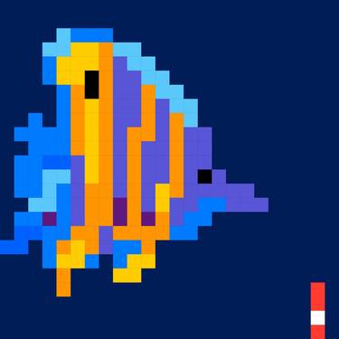 Undersea Pixels - Copperband Butterfly Fish thumb
