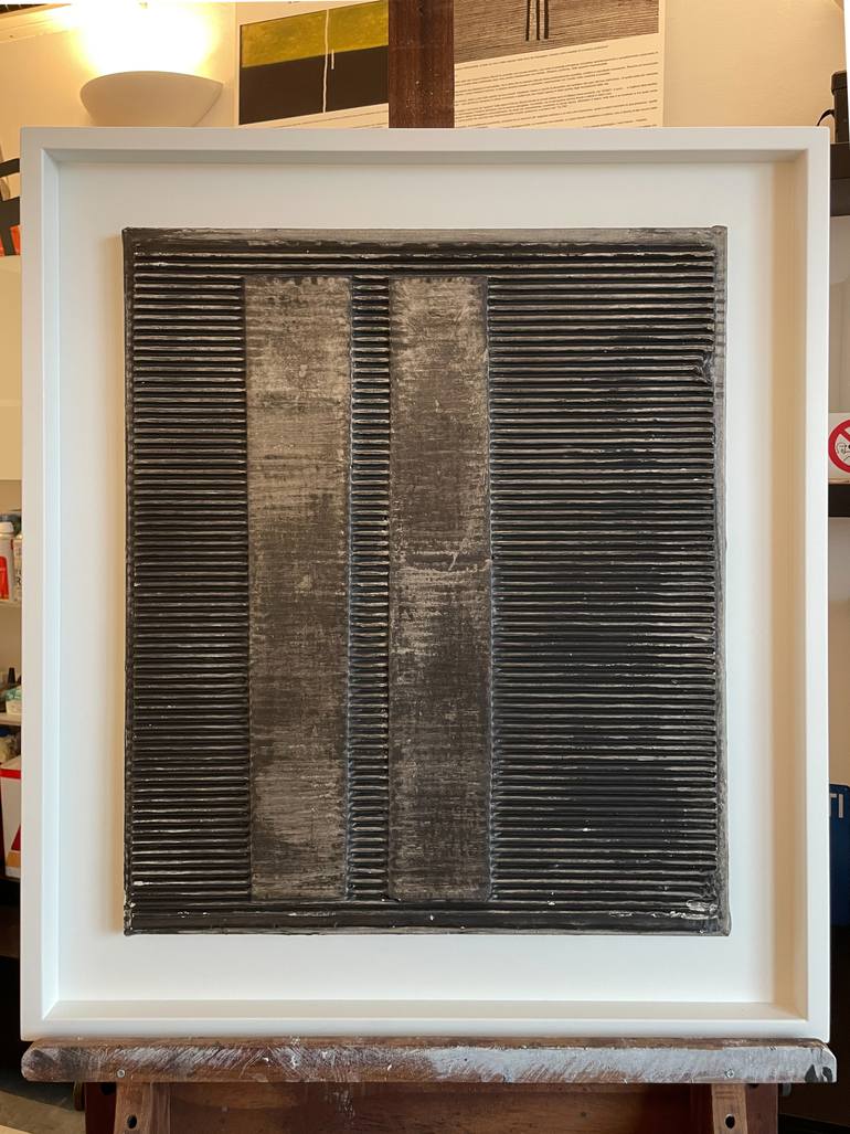 Original Black & White Abstract Painting by Bruno Biondi