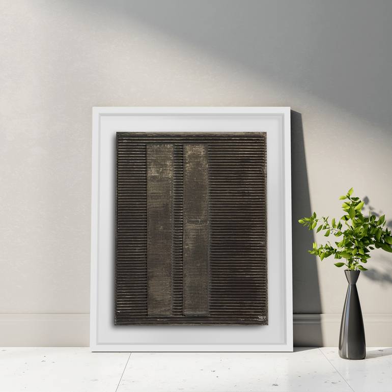 Original Black & White Abstract Painting by Bruno Biondi