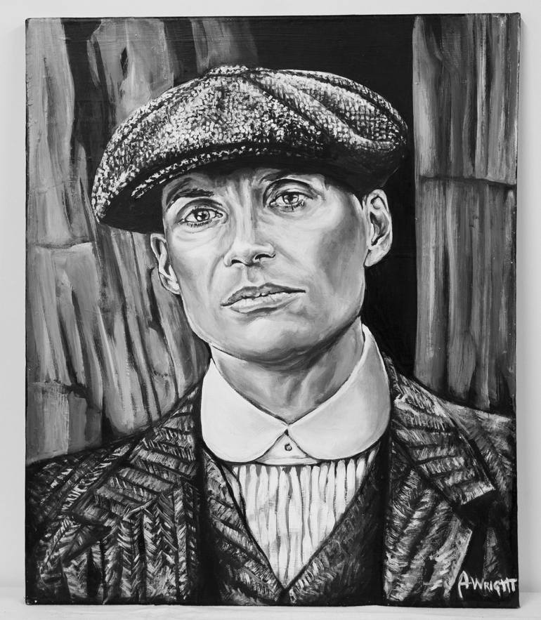 Original Famous Painting by Andrew Wright  Contemporary Art on Canvas  Tommy Shelby