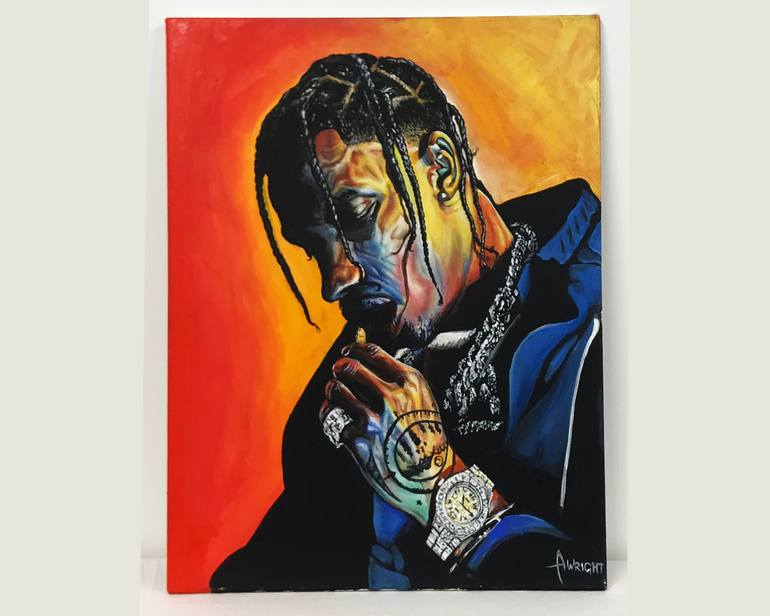 Original Famous Painting by Andrew Wright  Contemporary Art on Canvas  Travis Scott