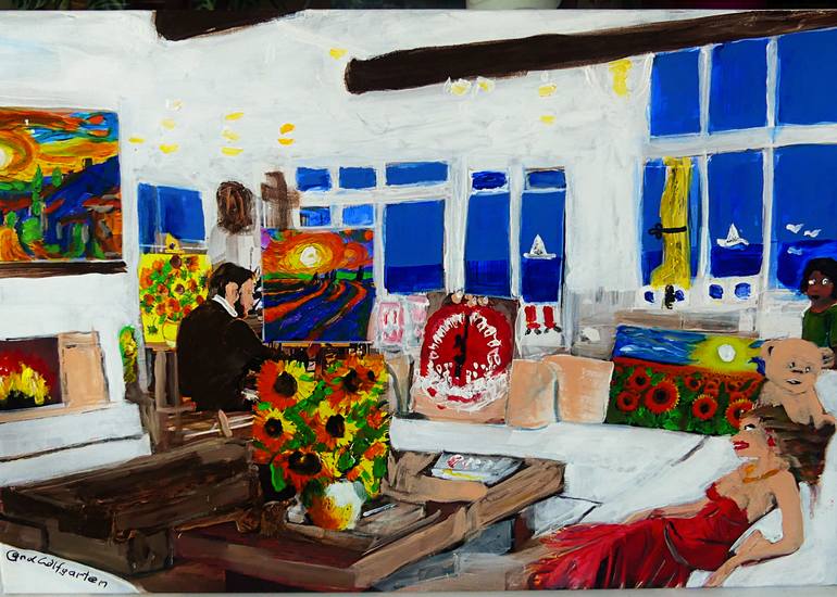 Original Fantasy Painting by Wolfgarten Gerd | Expressionism Art on Canvas | What if Vincent were alive 2?