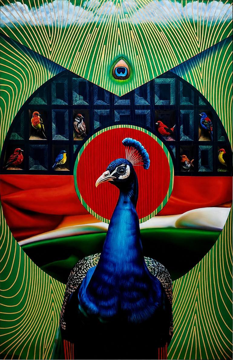 Original Animal Painting by Abid Shaikh | Conceptual Art on Canvas | The Guardian of Harmony