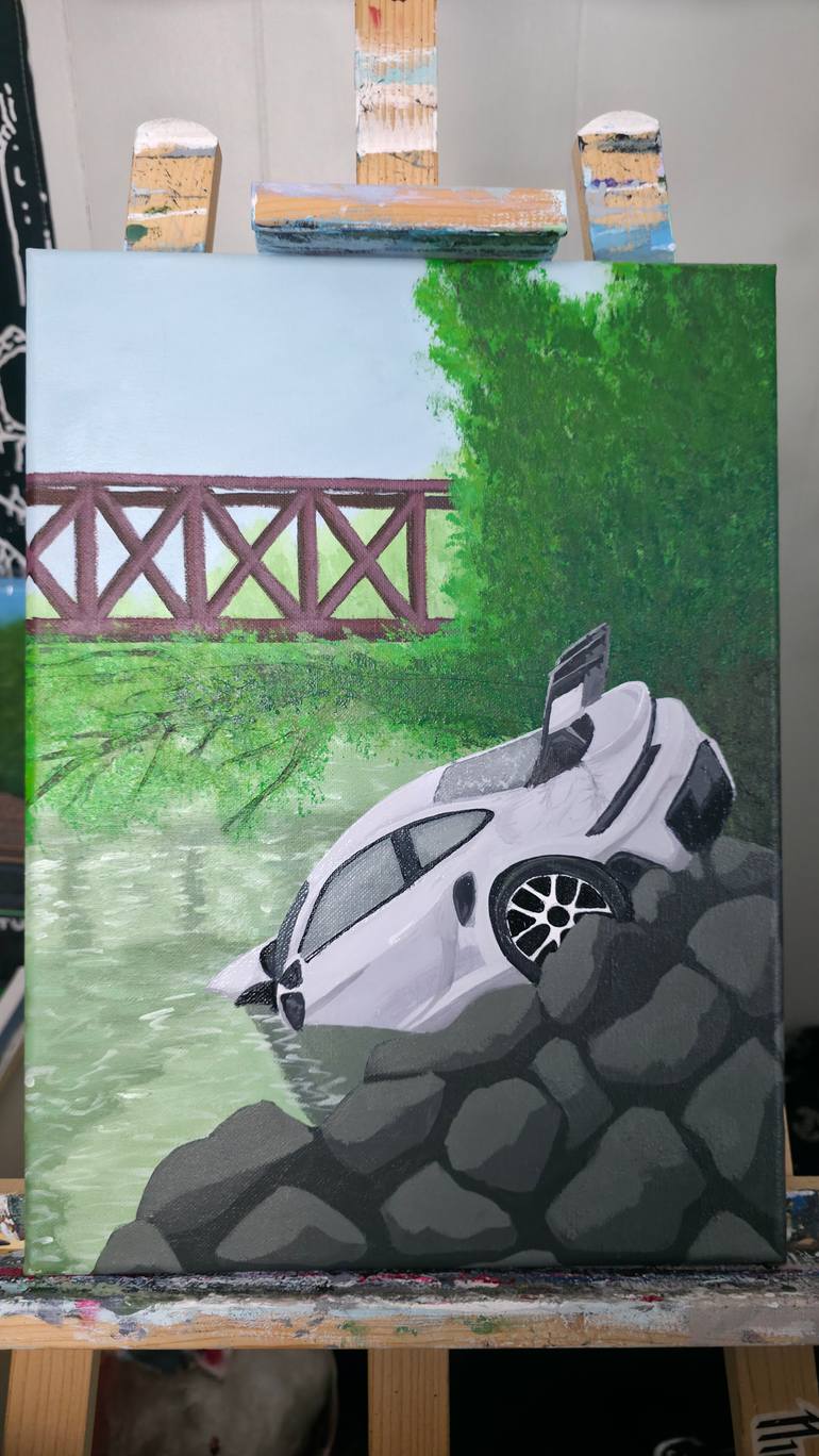 Original Realism Car Painting by Harmony Morgan