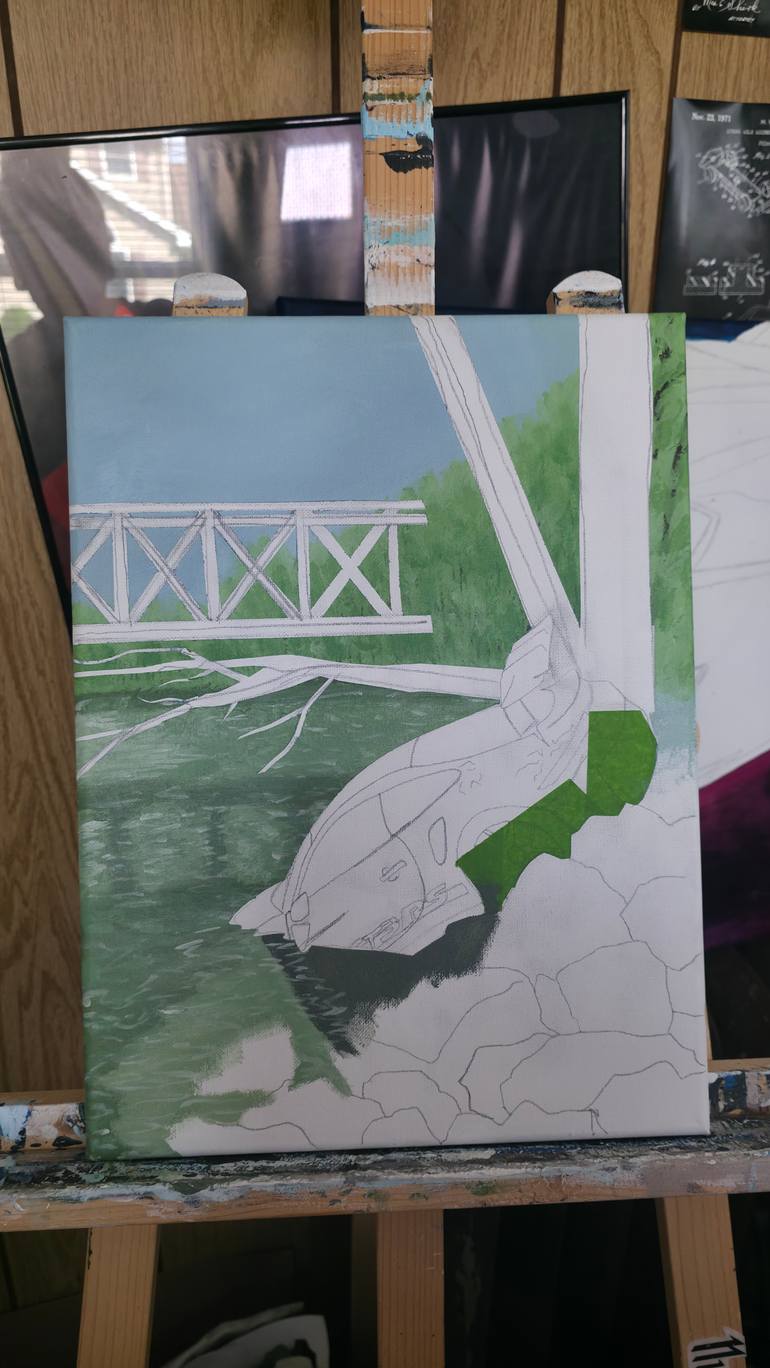 Original Realism Car Painting by Harmony Morgan