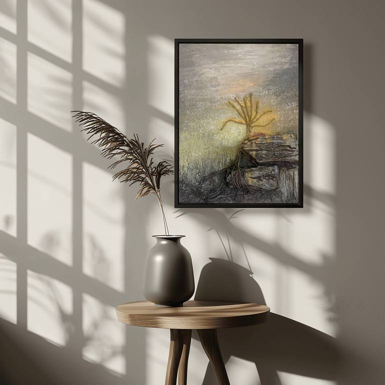 Original Abstract Landscape Mixed Media by Foxy Julz
