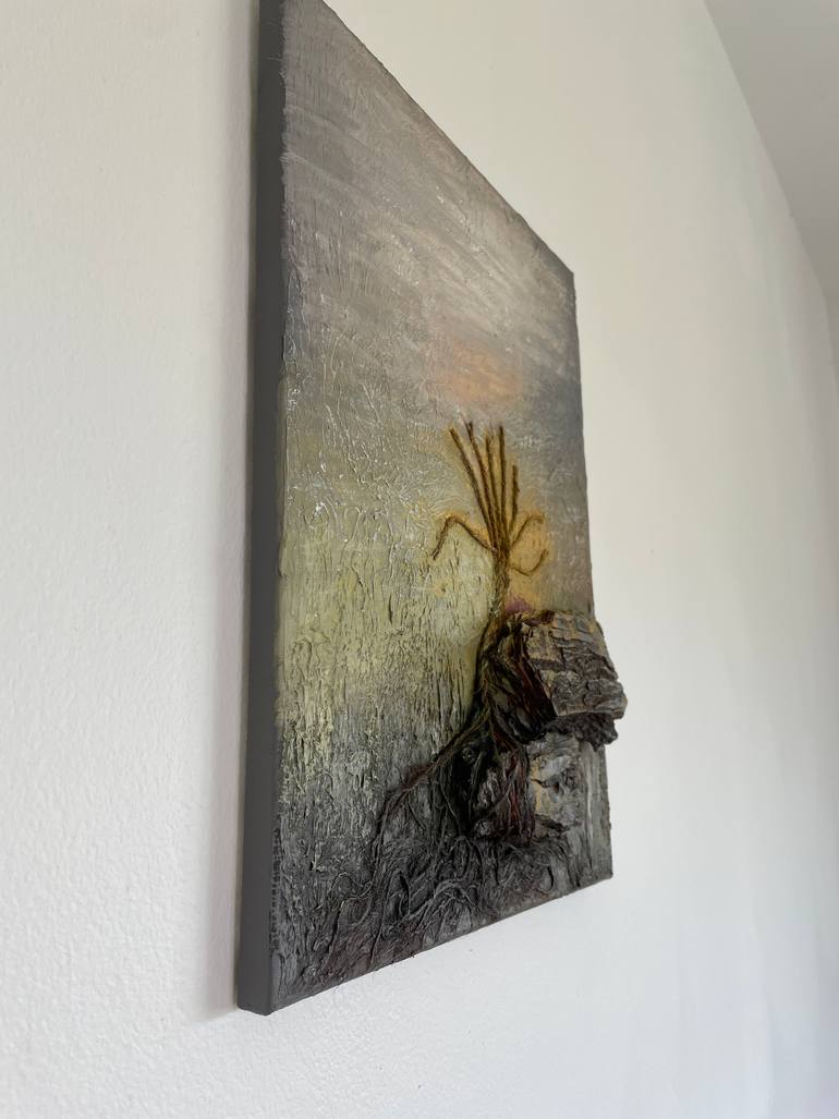 Original Abstract Landscape Mixed Media by Foxy Julz