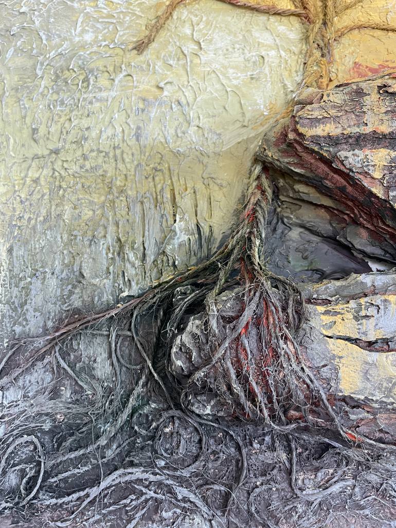 Original Abstract Landscape Mixed Media by Foxy Julz