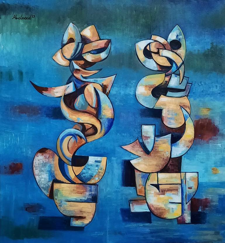 Original Abstract Painting by Mustafa Abelseed