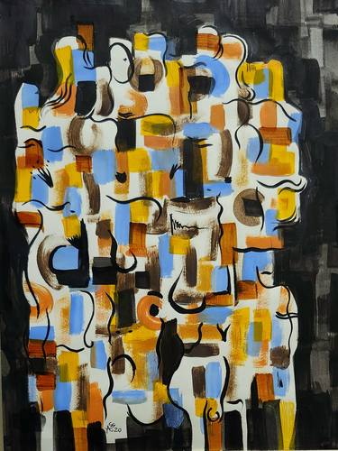 Original Abstract Painting by Mustafa Abelseed