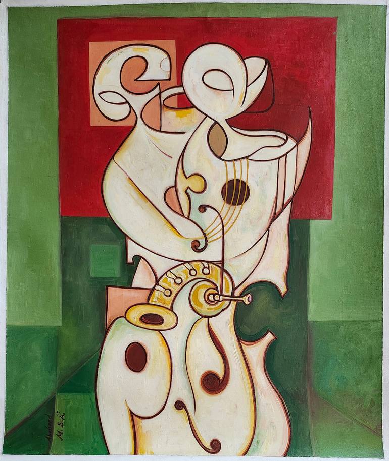 Original Abstract Painting by Mustafa Abelseed