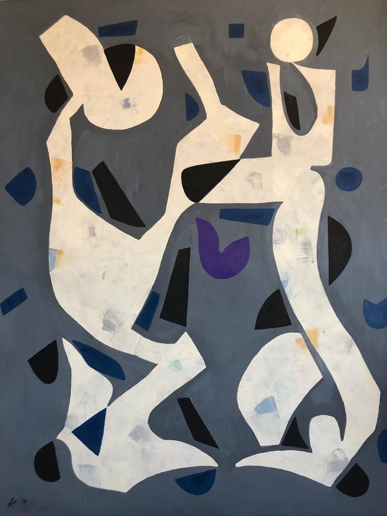 Original Fine Art Abstract Paintings by Mustafa Abelseed