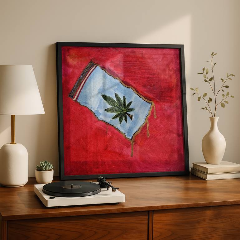 Original Contemporary Botanic Mixed Media by Kevin Bimo