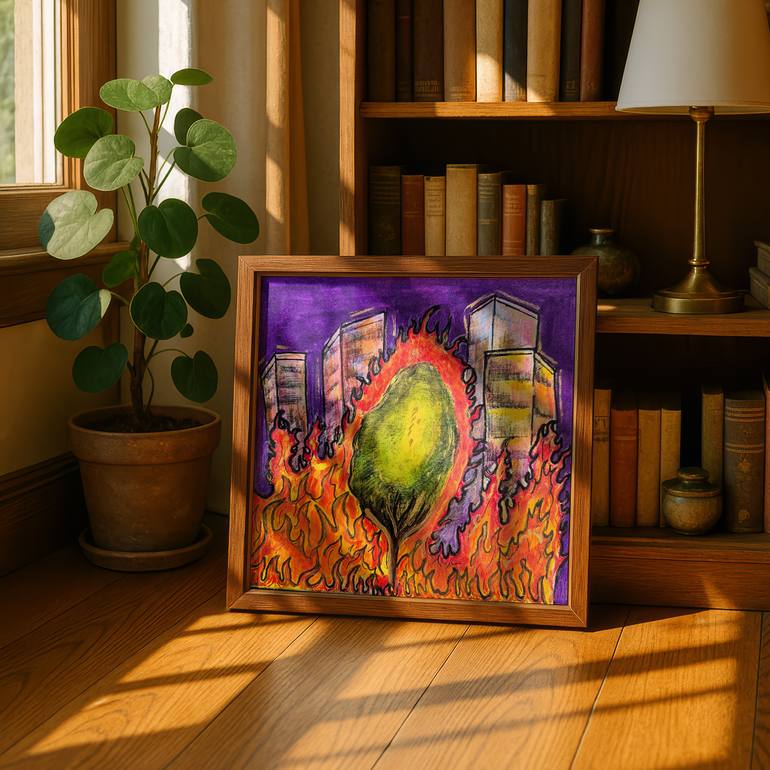Original Abstract Expressionism Architecture Painting by Kevin Bimo