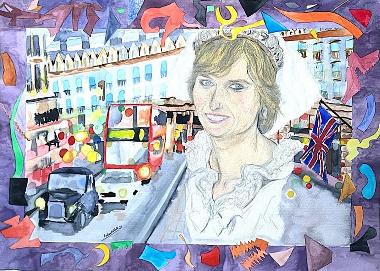 Original Famous Painting by Helena Kotnik  Conceptual Art on Paper  The princess
