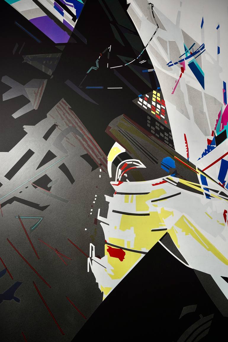 Original Abstract Architecture Painting by James Collins