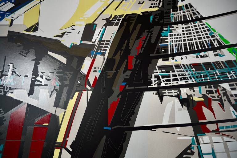 Original Abstract Architecture Painting by James Collins