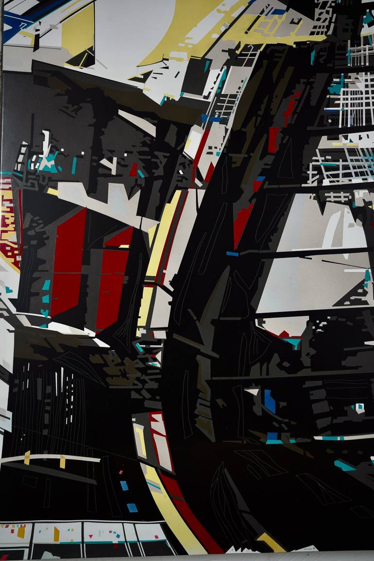 Original Abstract Architecture Painting by James Collins