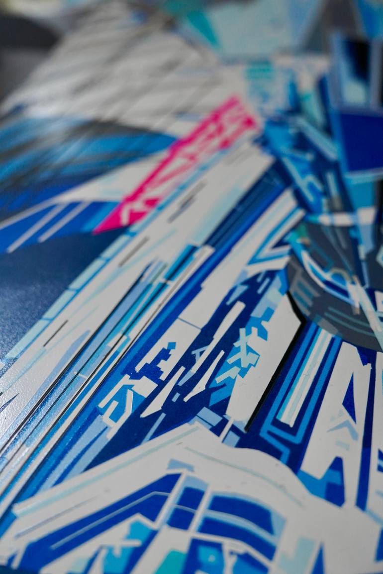 Original Abstract Architecture Painting by James Collins