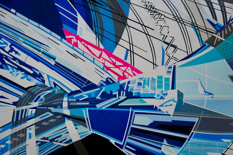 Original Abstract Architecture Painting by James Collins