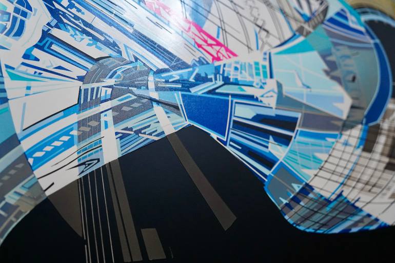 Original Abstract Architecture Painting by James Collins