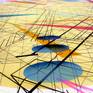 The artwork is based on Architecture around the city of London. It is overlapped onto a high quality gesso finish on Linen. The work is inspired by the city itself and the colours represent the vibrancy to the place.