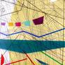 The artwork is based on Architecture around the city of London. It is overlapped onto a high quality gesso finish on Linen. The work is inspired by the city itself and the colours represent the vibrancy to the place.
