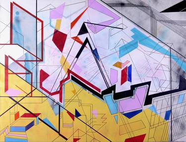 Original Abstract Architecture Paintings by James Collins