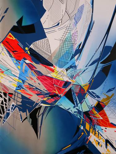 Original Abstract Architecture Paintings by James Collins