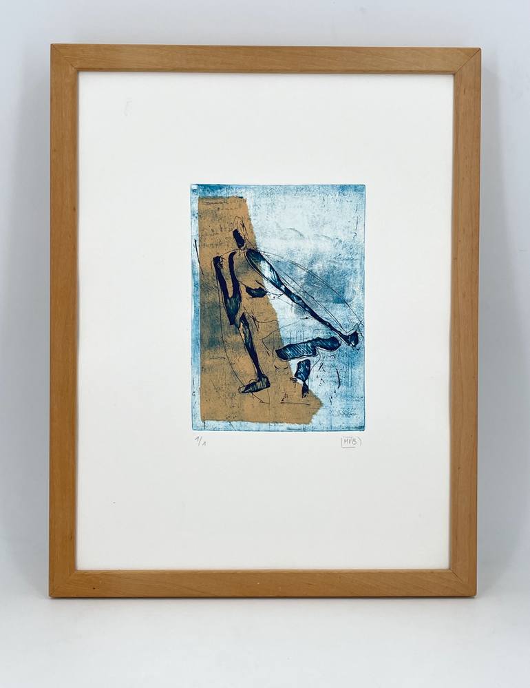 Original Contemporary Nude Printmaking by Muriel Valat-B