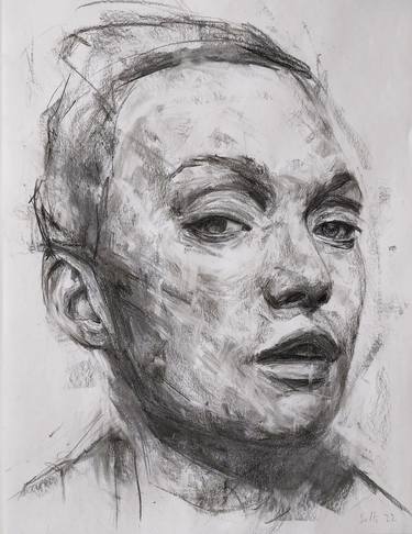 Original Figurative People Drawings by Balazs Solti