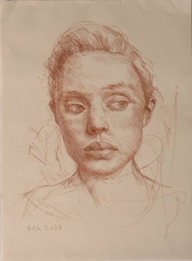 Original Figurative People Drawings by Balazs Solti